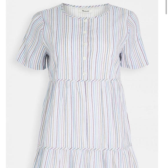 Madewell Rainbow Stripe Button Down Mini Dress (Small) - Picture 5 of 6